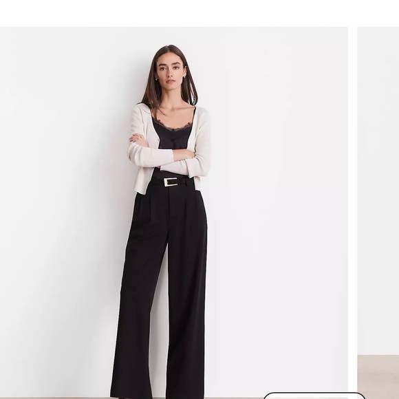 LOFT Versa Black Wide Leg Pants - Picture 2 of 6